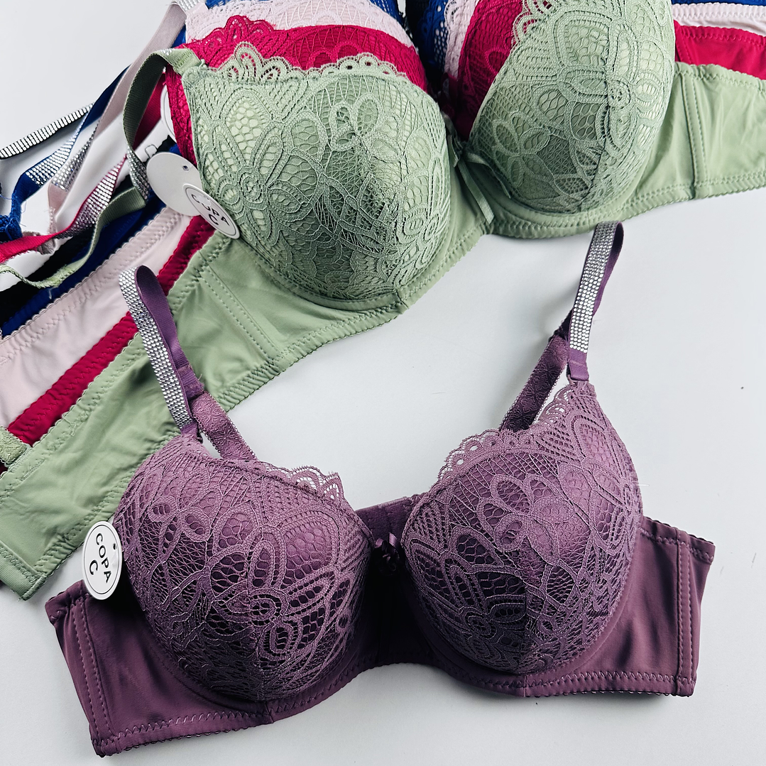 2 SOSTENES ENCAJE Y BRILLO COPA C #1137 4