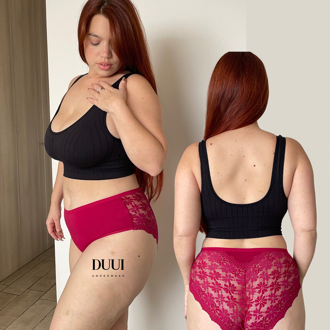 4 CALZONES DE ALGODON Y ENCAJE #6814 1