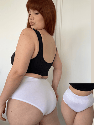 4 CALZON BIKINI  ALGODON  ENCAJE  #002