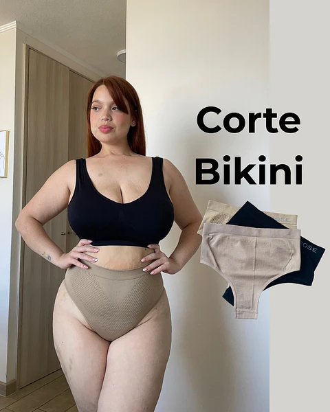 3 BIKINI TIRO ALTO CONTROL DE ABDOMEN #032