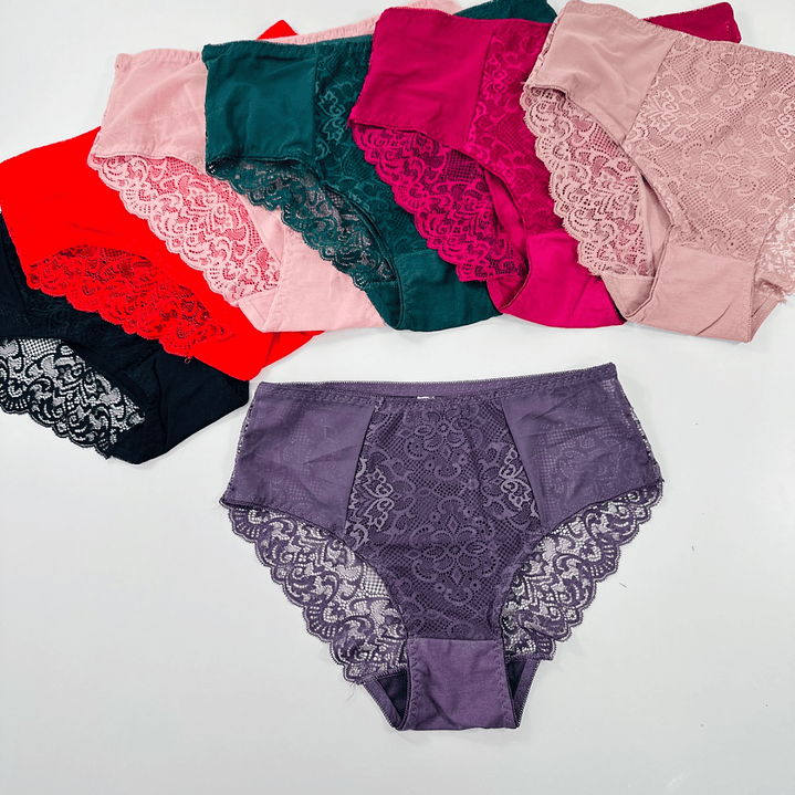 3 CALZONES  DE ALGODON Y ENCAJE #152 5