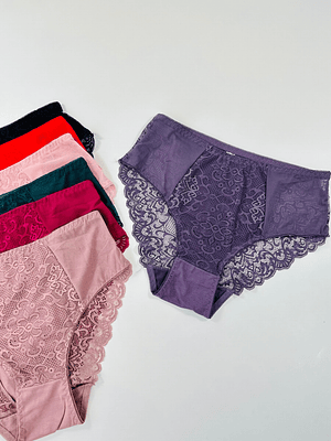 3 CALZONES  DE ALGODON Y ENCAJE #152