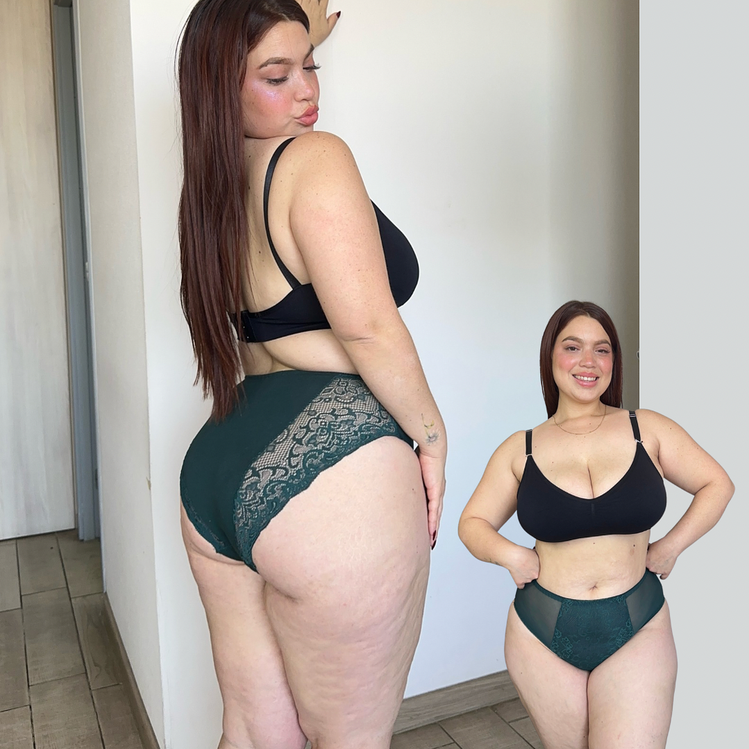 3 CALZONES  DE ALGODON Y ENCAJE #152 1