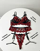 Set De Lencería Rojo Rosas #709 - Miniatura 3