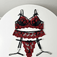 Set De Lencería Rojo Rosas #709 - Miniatura 4