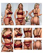 Set De Lencería Rojo Rosas #709 - Miniatura 2