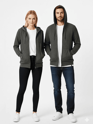 POLERON CANGURO CON CIERRE MICROPOLAR INTERIOR