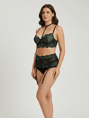 SET LENCERO ENCAJE #734