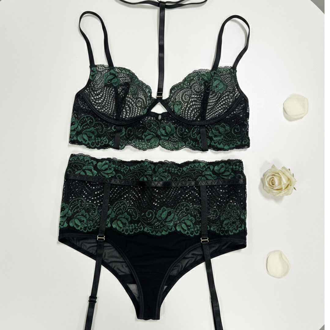 SET LENCERO ENCAJE #734 4