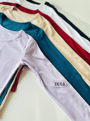 3 Camisetas cuello redondo  Térmicas acanaladas #34