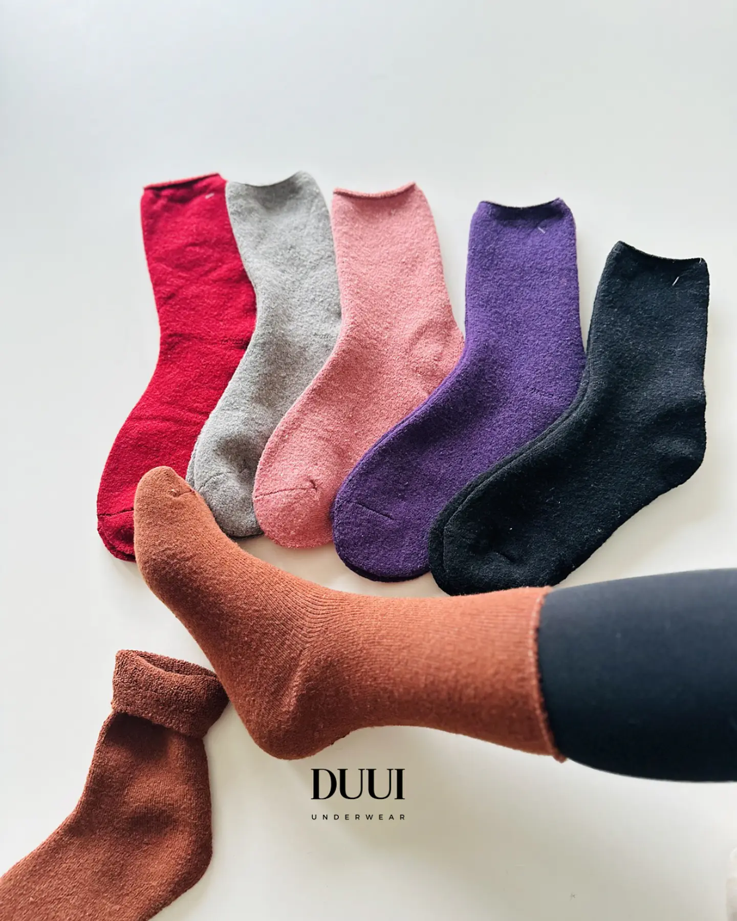12 Pares Calcetines Cachemira sin costura Interior de Toalla  Mujer #46 3