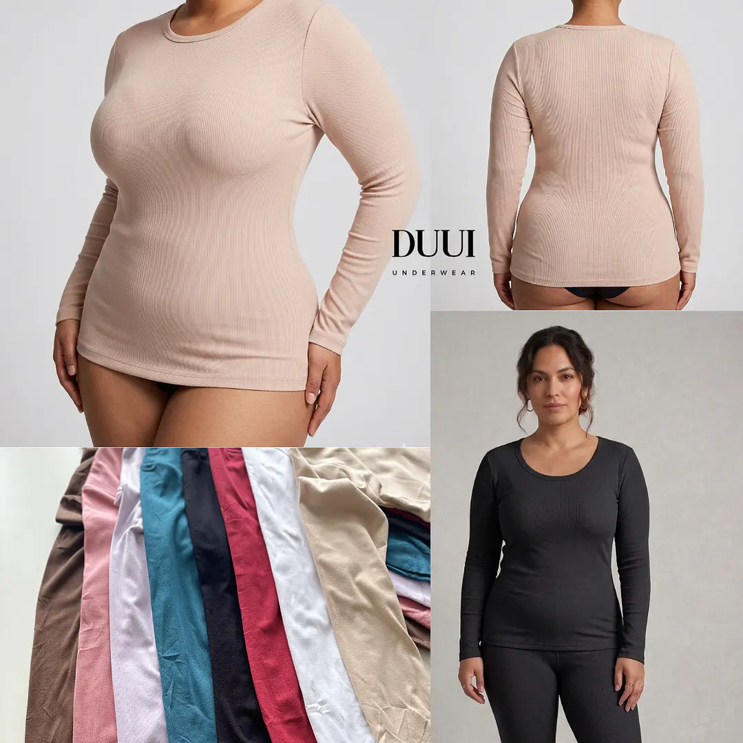 3 Camisetas cuello redondo  Térmicas acanaladas #34  (XL - XXL ) 7