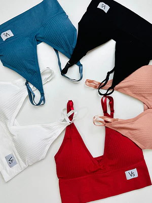 4 PETOS DE MICROFIBRA LARGO CORTE V #VS