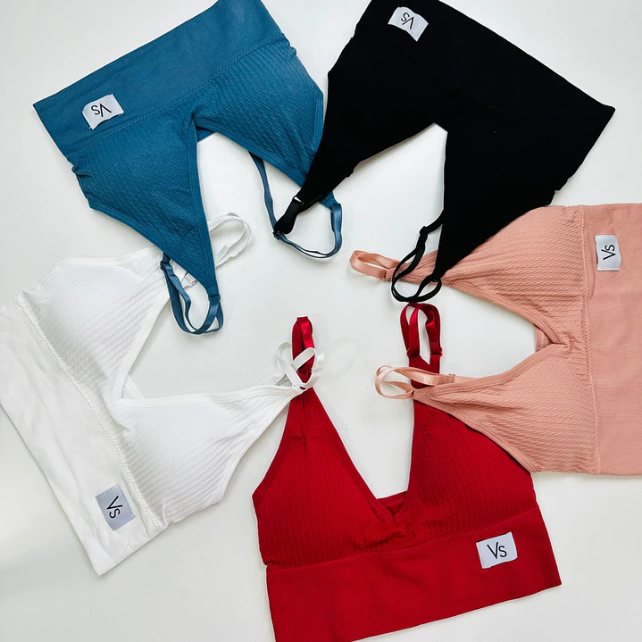 4 PETOS DE MICROFIBRA LARGO CORTE V #VS 2