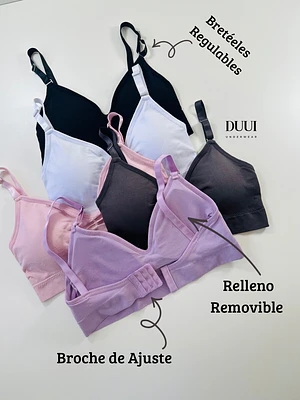 2 PETOS LISOS  CON BROCHE AJUSTABLE #392