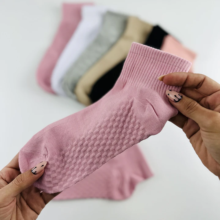 12 PARES CALCETINES TOBILLEROS ALTOS  ALGODÓN  & BAMBU #Q10 4