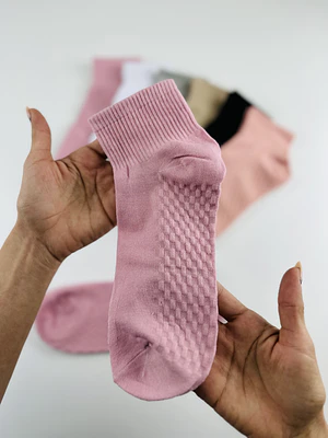 12 PARES CALCETINES TOBILLEROS ALTOS  ALGODÓN  & BAMBU #Q10