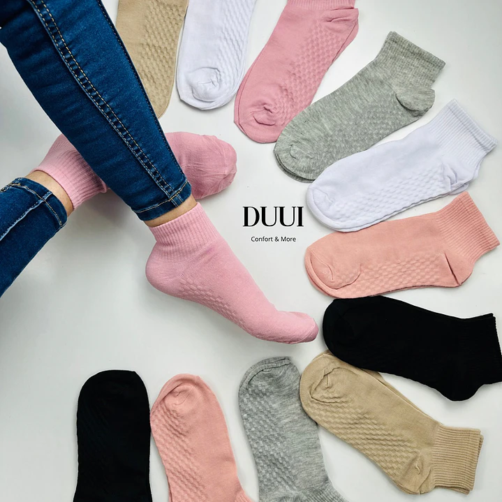 12 PARES CALCETINES TOBILLEROS ALTOS  ALGODÓN  & BAMBU #Q10 5