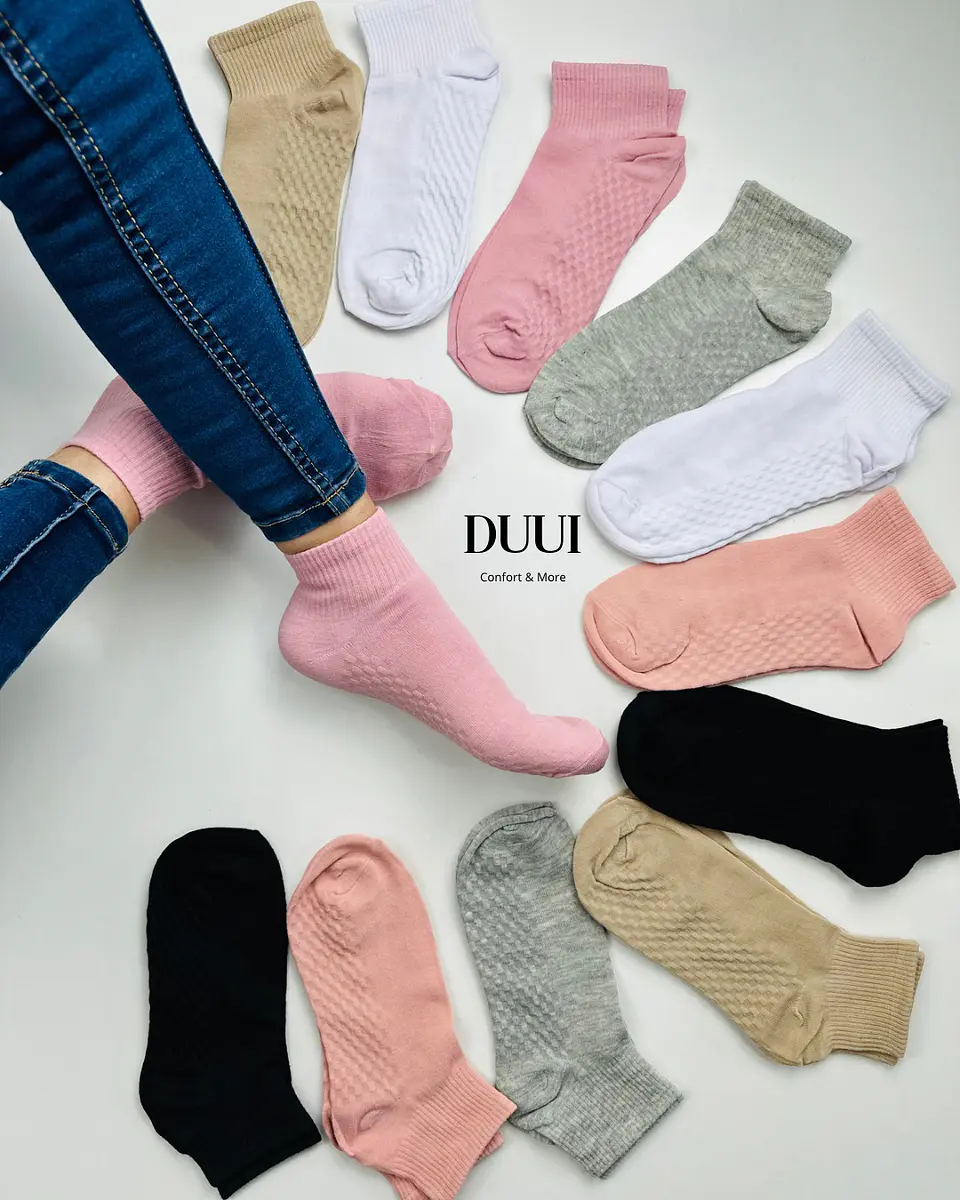 12 PARES CALCETINES TOBILLEROS ALTOS  ALGODÓN  & BAMBU #Q10 5