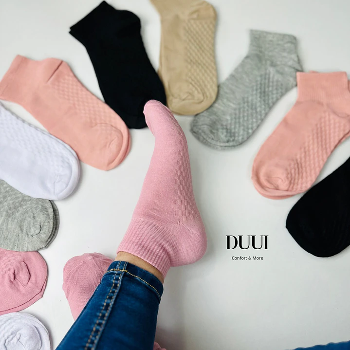 12 PARES CALCETINES TOBILLEROS ALTOS  ALGODÓN  & BAMBU #Q10 1