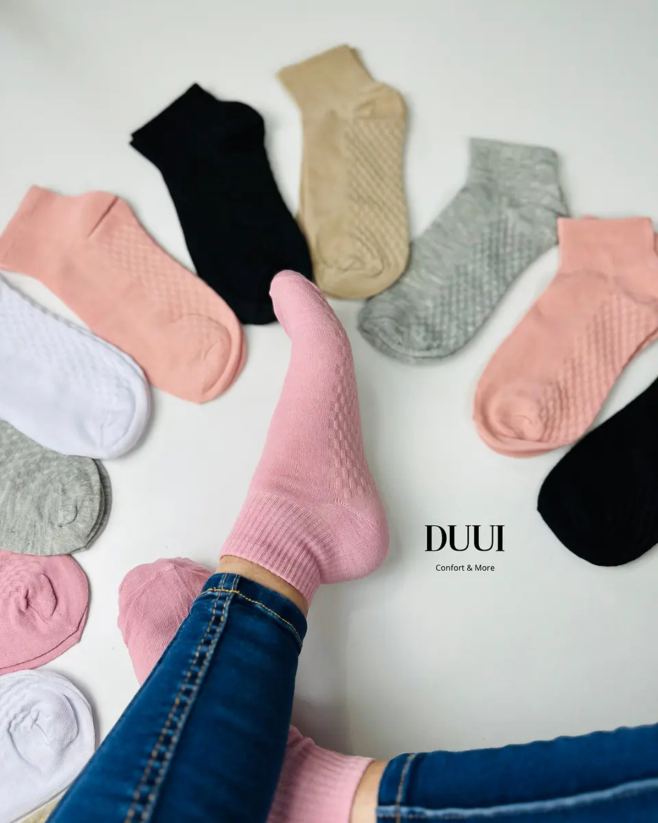 12 PARES CALCETINES TOBILLEROS ALTOS  ALGODÓN  & BAMBU #Q10 1