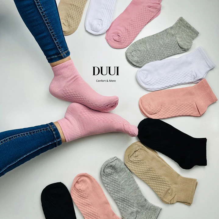 12 PARES CALCETINES TOBILLEROS ALTOS  ALGODÓN  & BAMBU #Q10 9