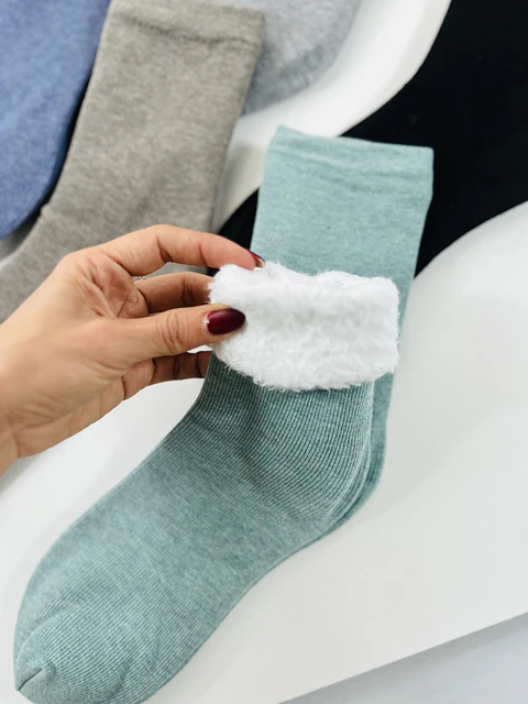 12 PARES DE CALCETINES PLUSH TERMICOS #201