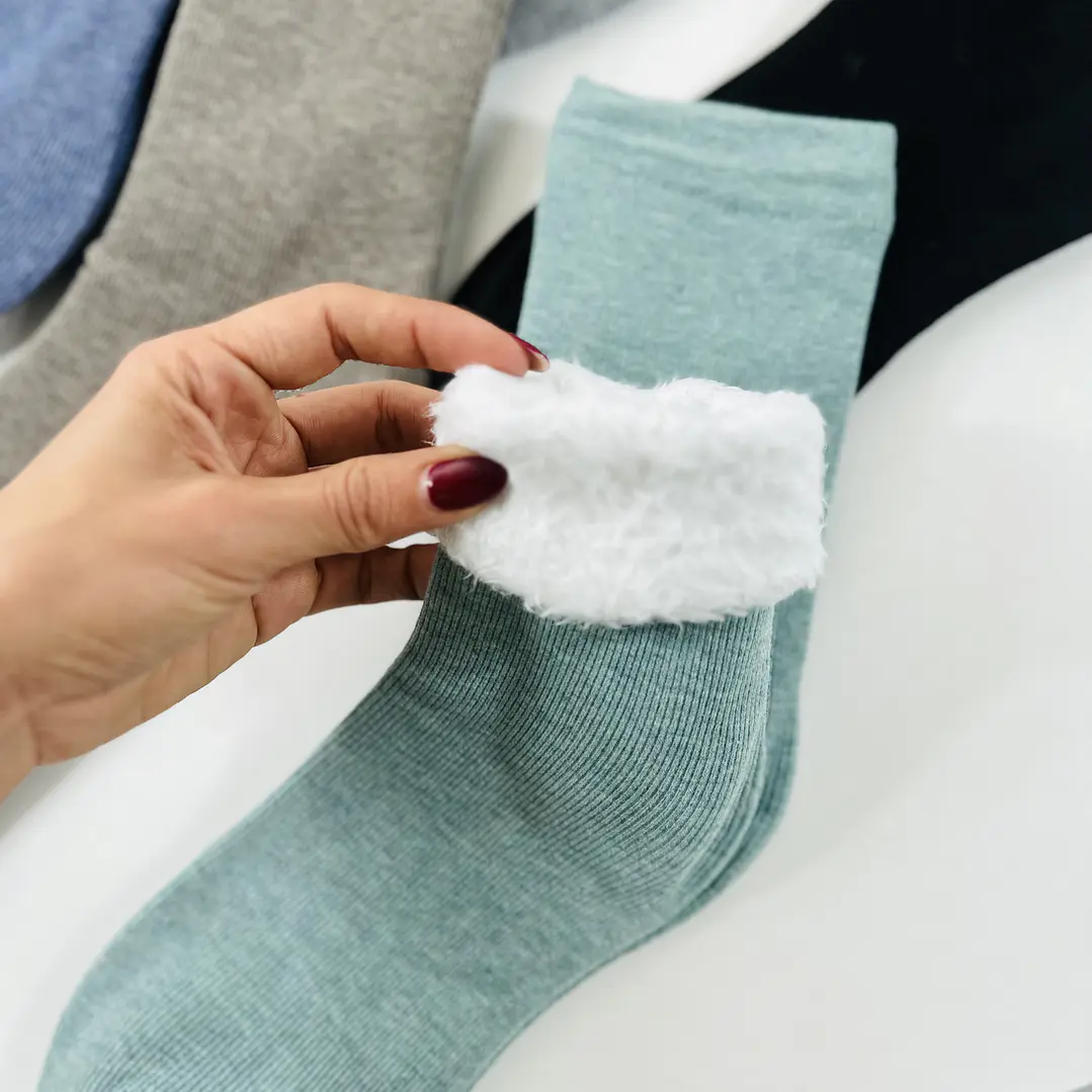 12 PARES DE CALCETINES PLUSH TERMICOS #201 2