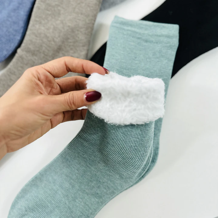 12 PARES DE CALCETINES PLUSH TERMICOS #201 2