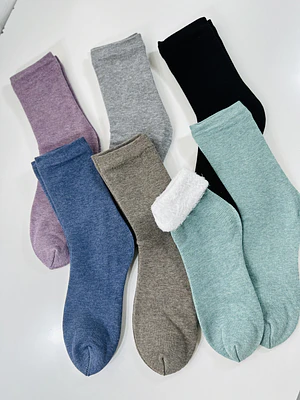 12 PARES DE CALCETINES PLUSH TERMICOS #201