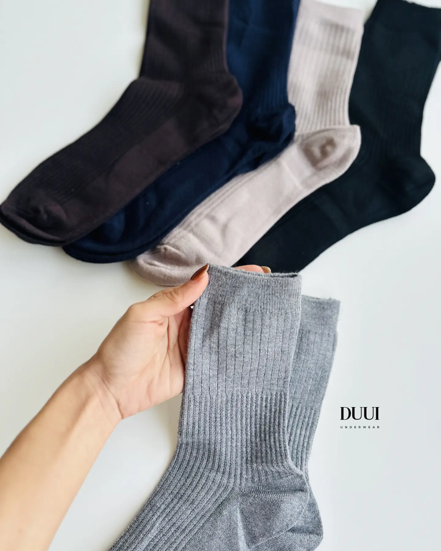 12 PARES DE CALCETINES DE LANA LISOS #319 3