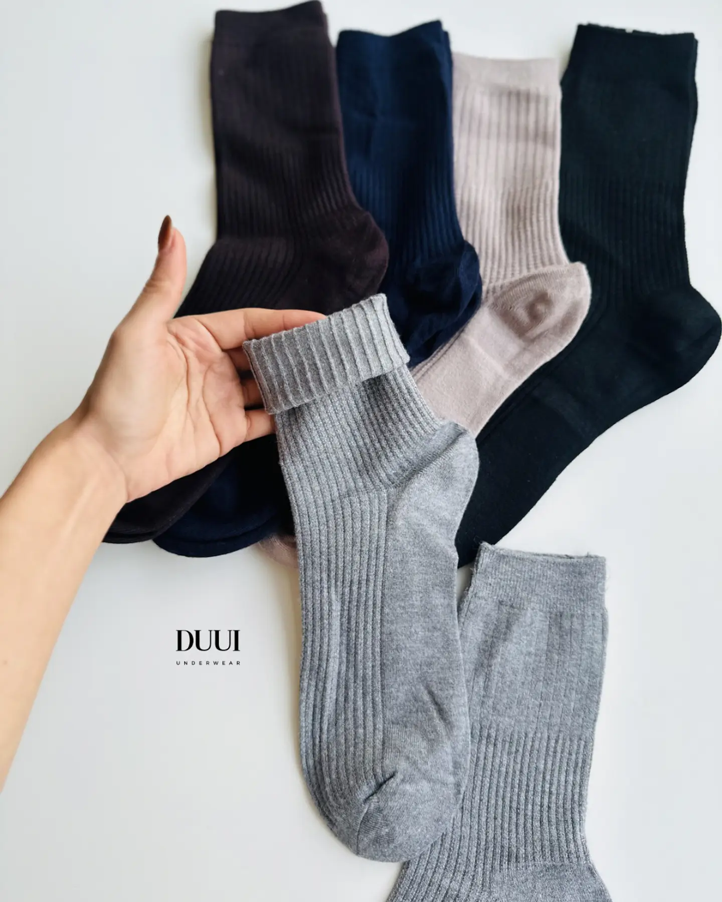 12 PARES DE CALCETINES DE LANA LISOS #319 2