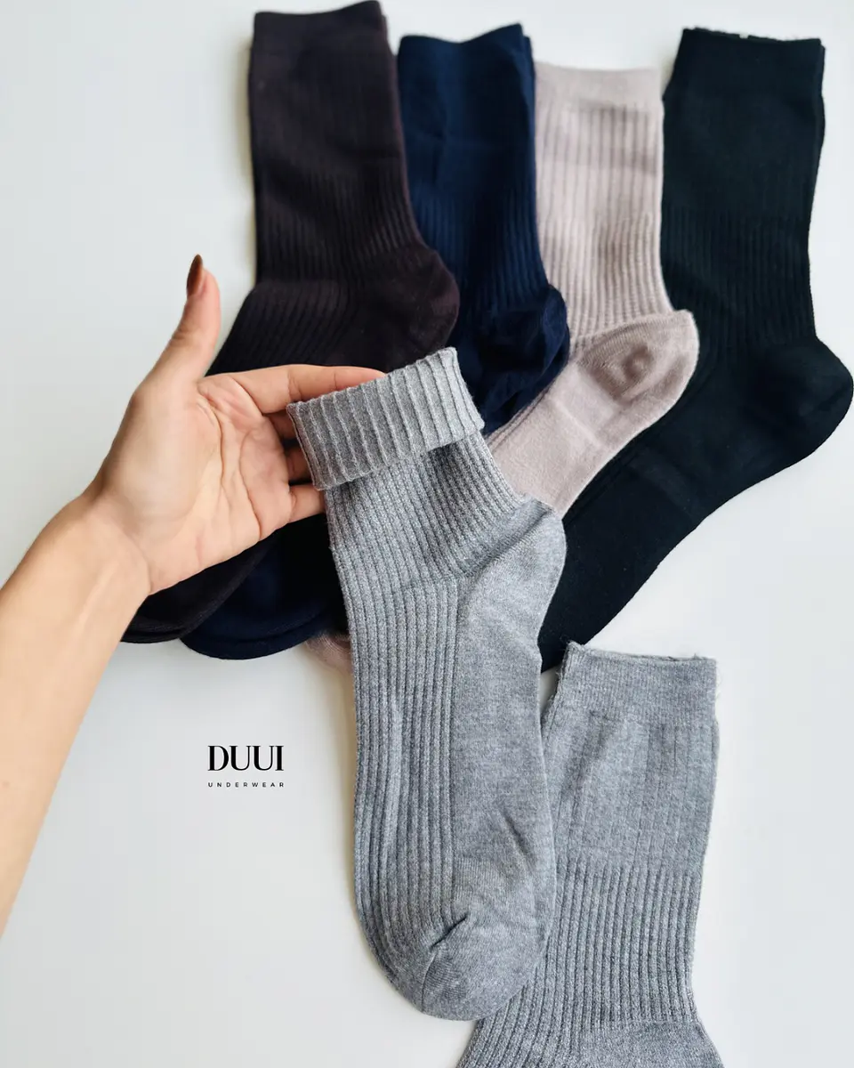 12 PARES DE CALCETINES DE LANA LISOS #319 2