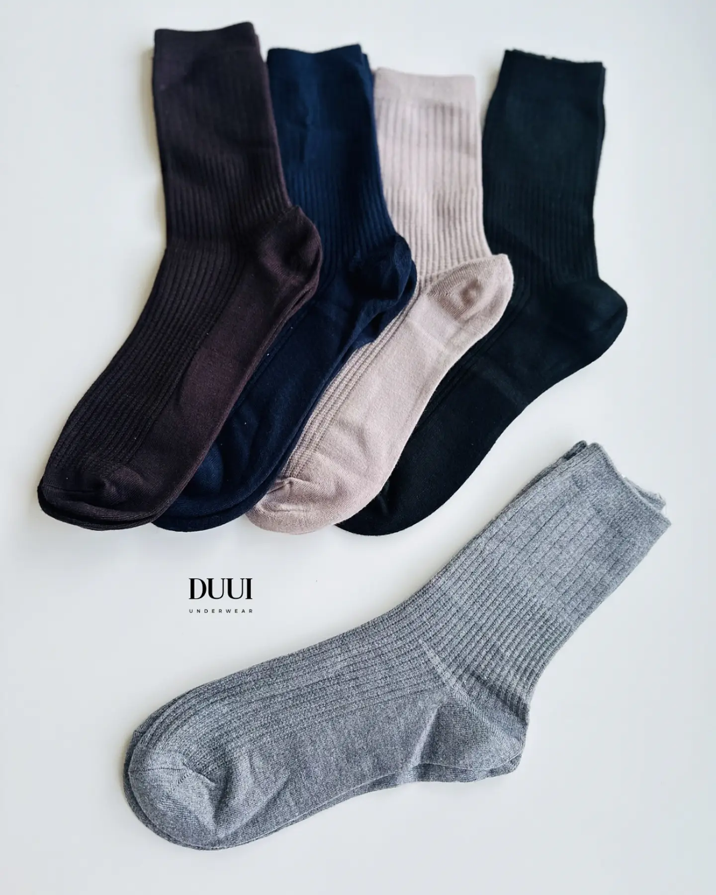 12 PARES DE CALCETINES DE LANA LISOS #319 4