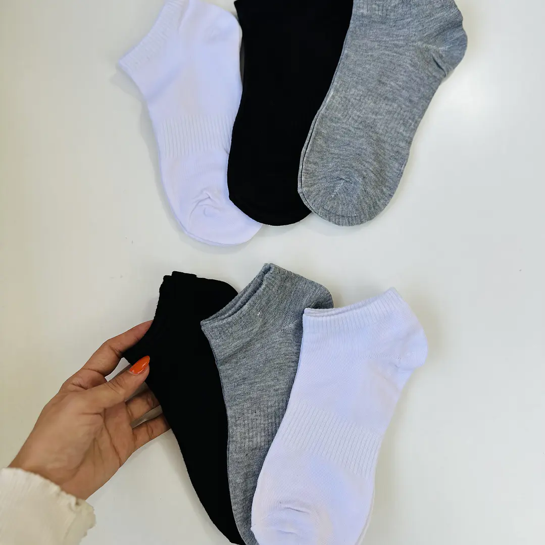 12 PARES CALCETINES TOBILLEROS ALGODÓN #402 3