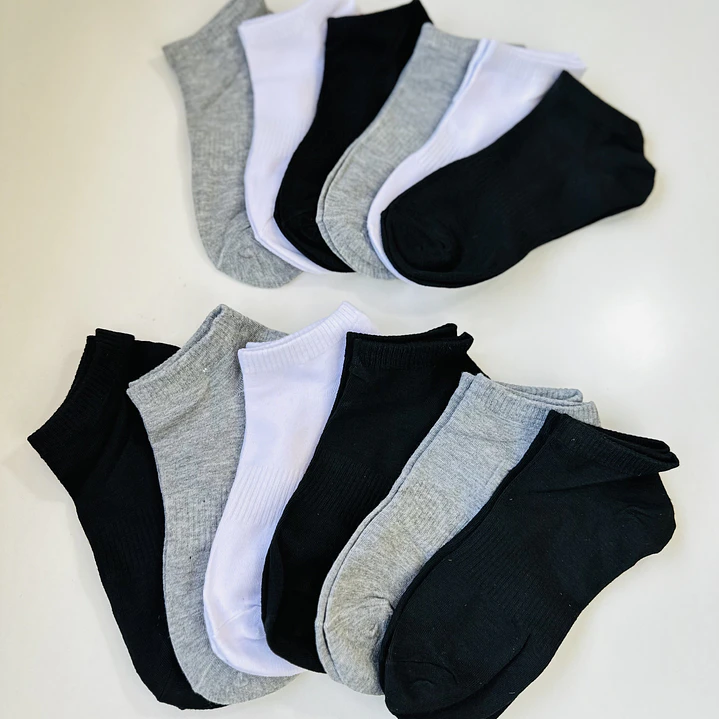 12 PARES CALCETINES TOBILLEROS ALGODÓN #402 2
