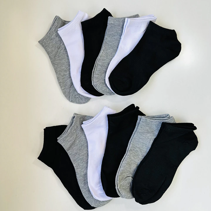 12 PARES CALCETINES TOBILLEROS ALGODÓN #402 5