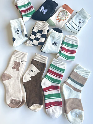 12 Pares de Calcetines Con interior de Toalla #M32