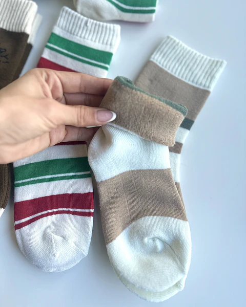 12 Pares de Calcetines Con interior de Toalla #M32