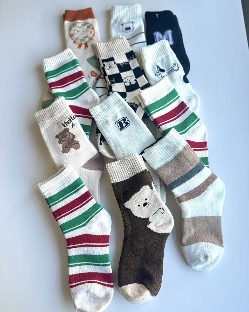 12 Pares de Calcetines Con interior de Toalla #M32 3