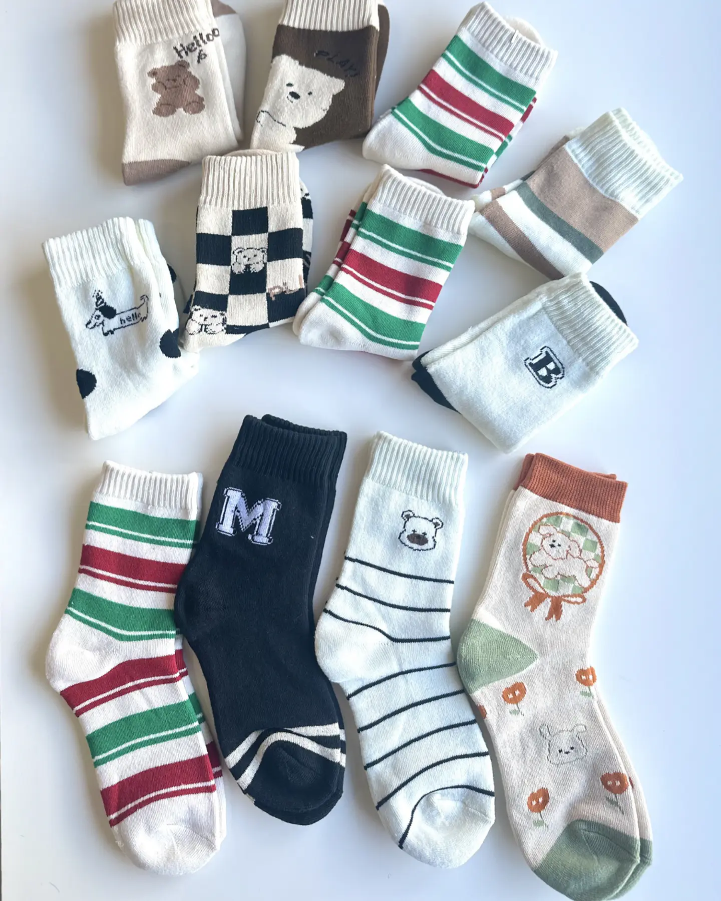 12 Pares de Calcetines Con interior de Toalla #M32 4