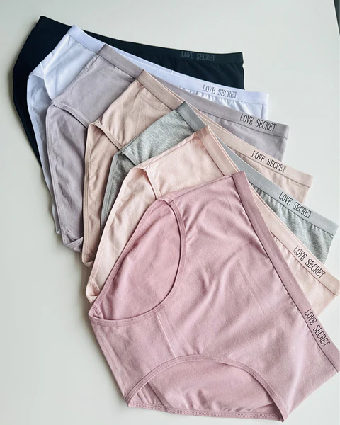 4 Pantaletas de Algodón Tiro alto #432