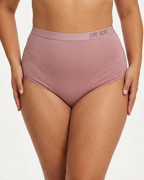 4 Pantaletas de Algodón Tiro alto #304