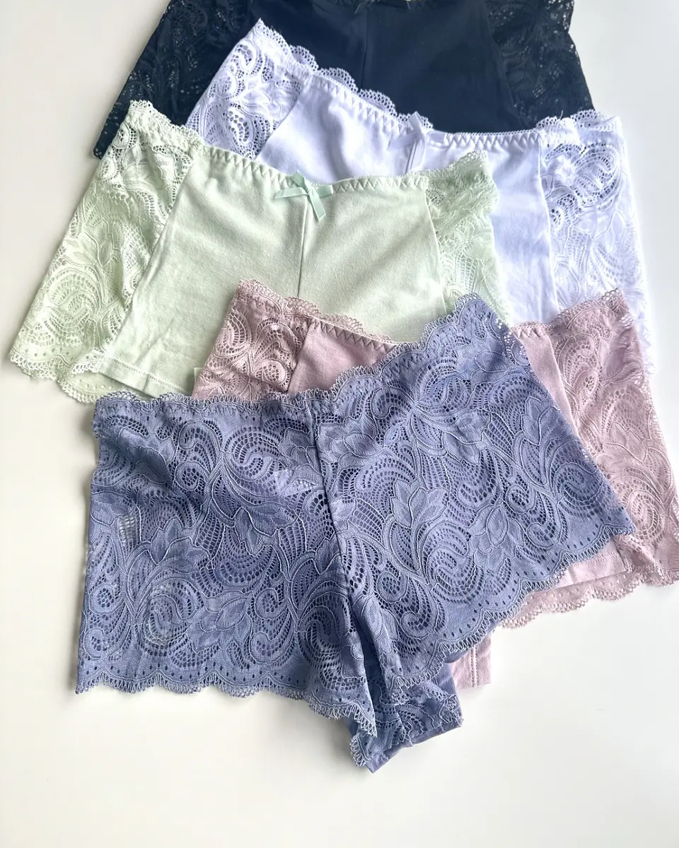 4 PANTALETAS DE ALGODON Y ENCAJE #722 13