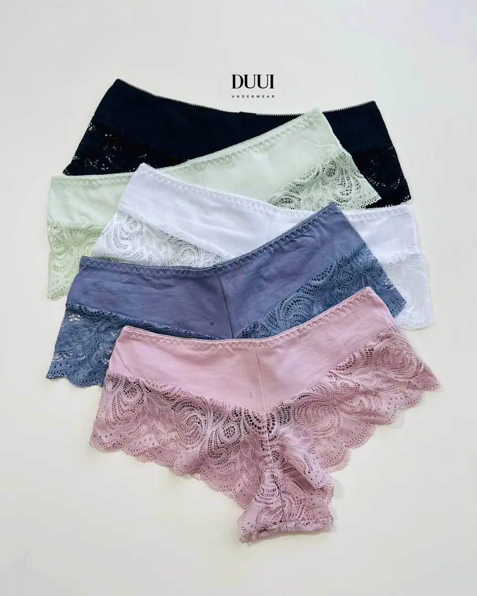 4 PANTALETA CACHETERO DE ALGODÓN Y ENCAJE #758 5