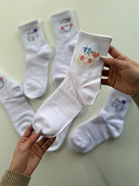 12 PARES DE CALCETINES DE ALGODÓN CORTE AMERICANO #422