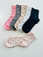 12 PARES CALCETINES CORTE AMERICANO CON DISEÑO #267 - Miniatura 1