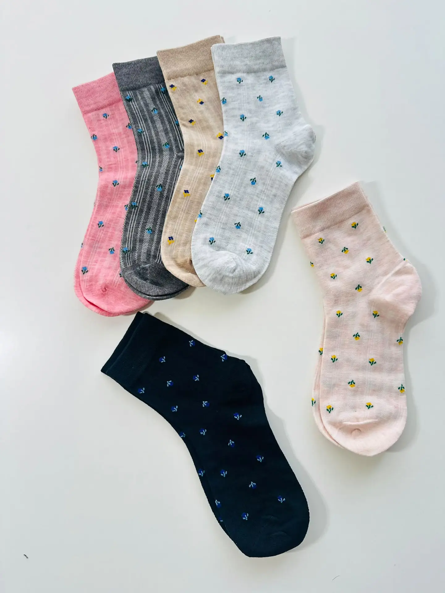 12 PARES CALCETINES CORTE AMERICANO CON DISEÑO #267 3