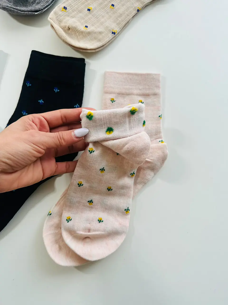 12 PARES CALCETINES CORTE AMERICANO CON DISEÑO #267 5