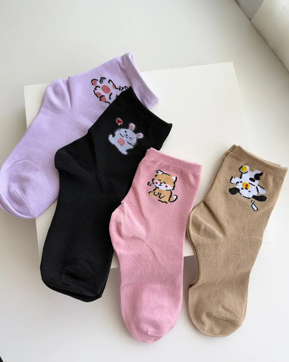12 PARES DE CALCETINES DE ALGODÓN CON DISEÑO #37 4